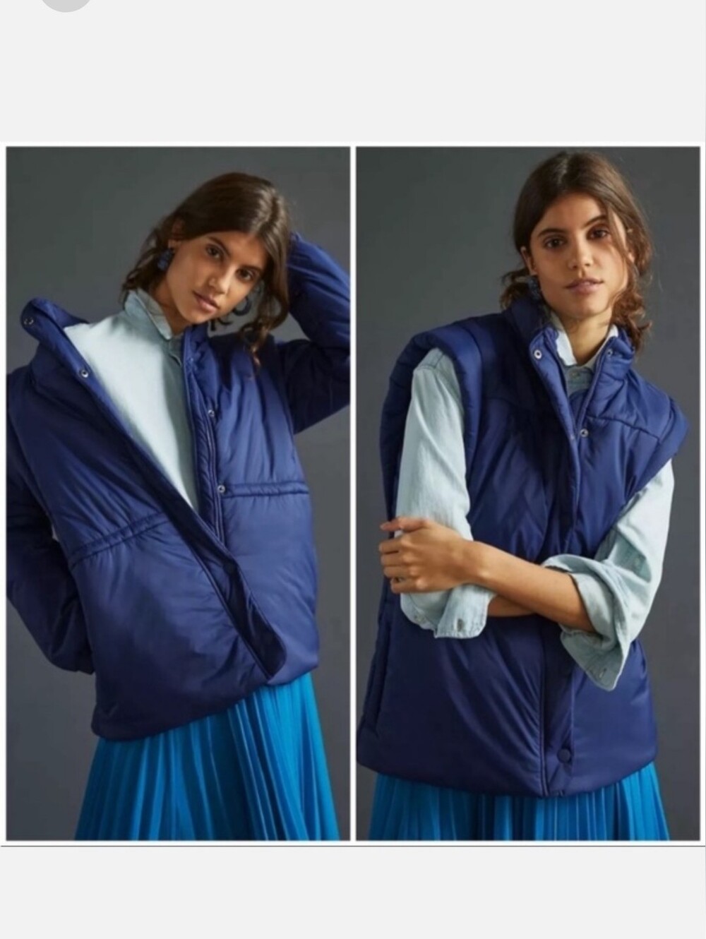 ✨️Anthropologie Maeve Snap Sleeve Puffer Boho Jacket✨️ Size Large NEW WITH TAGS!